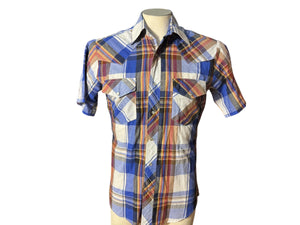 Vintage Rustler plaid western shirt S