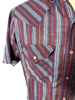 Vintage striped western shirt M