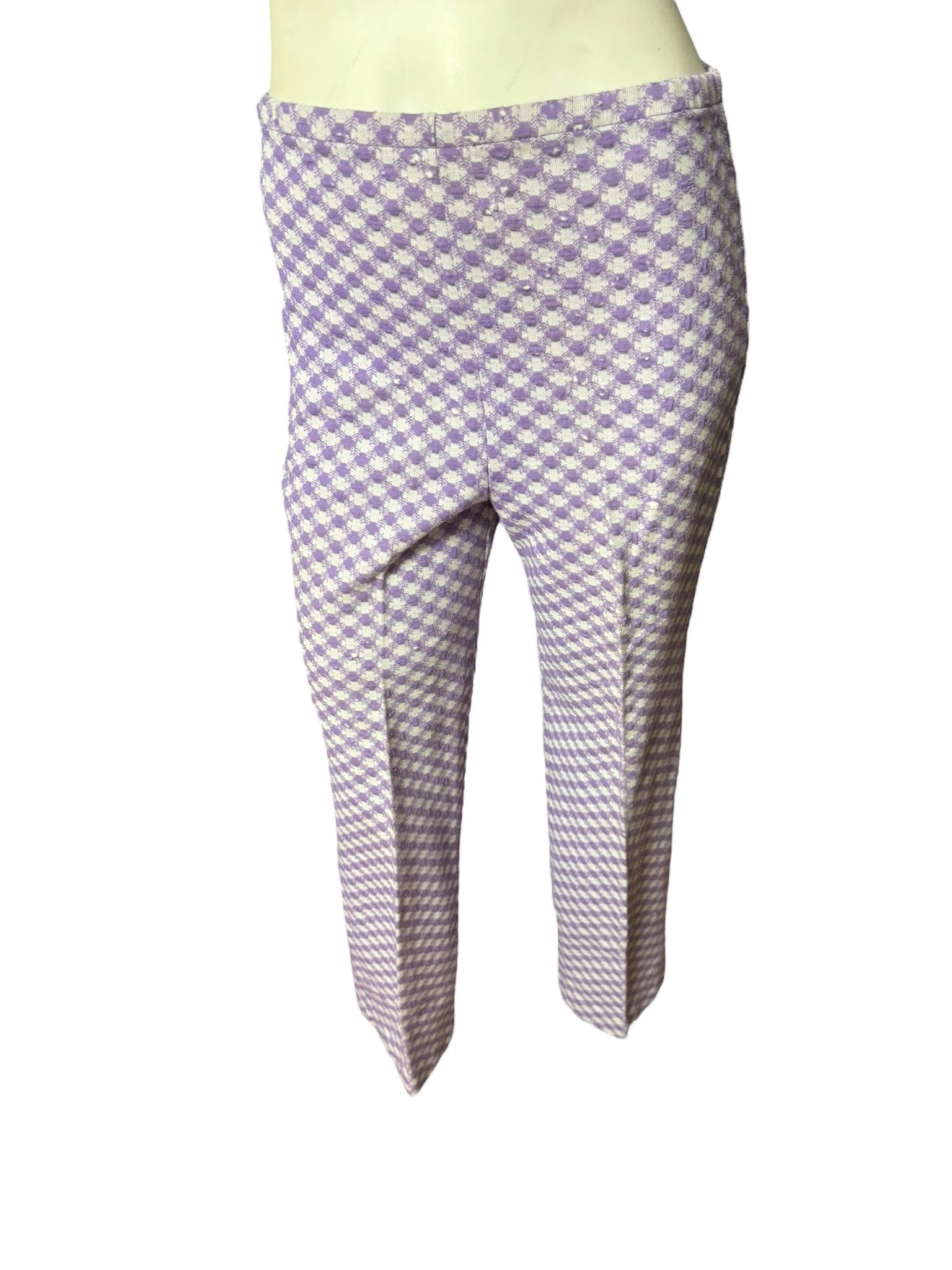 Vintage 70's purple check jantzen suit M