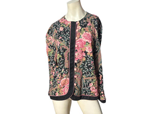 Vintage 80's floral paisley jacket L