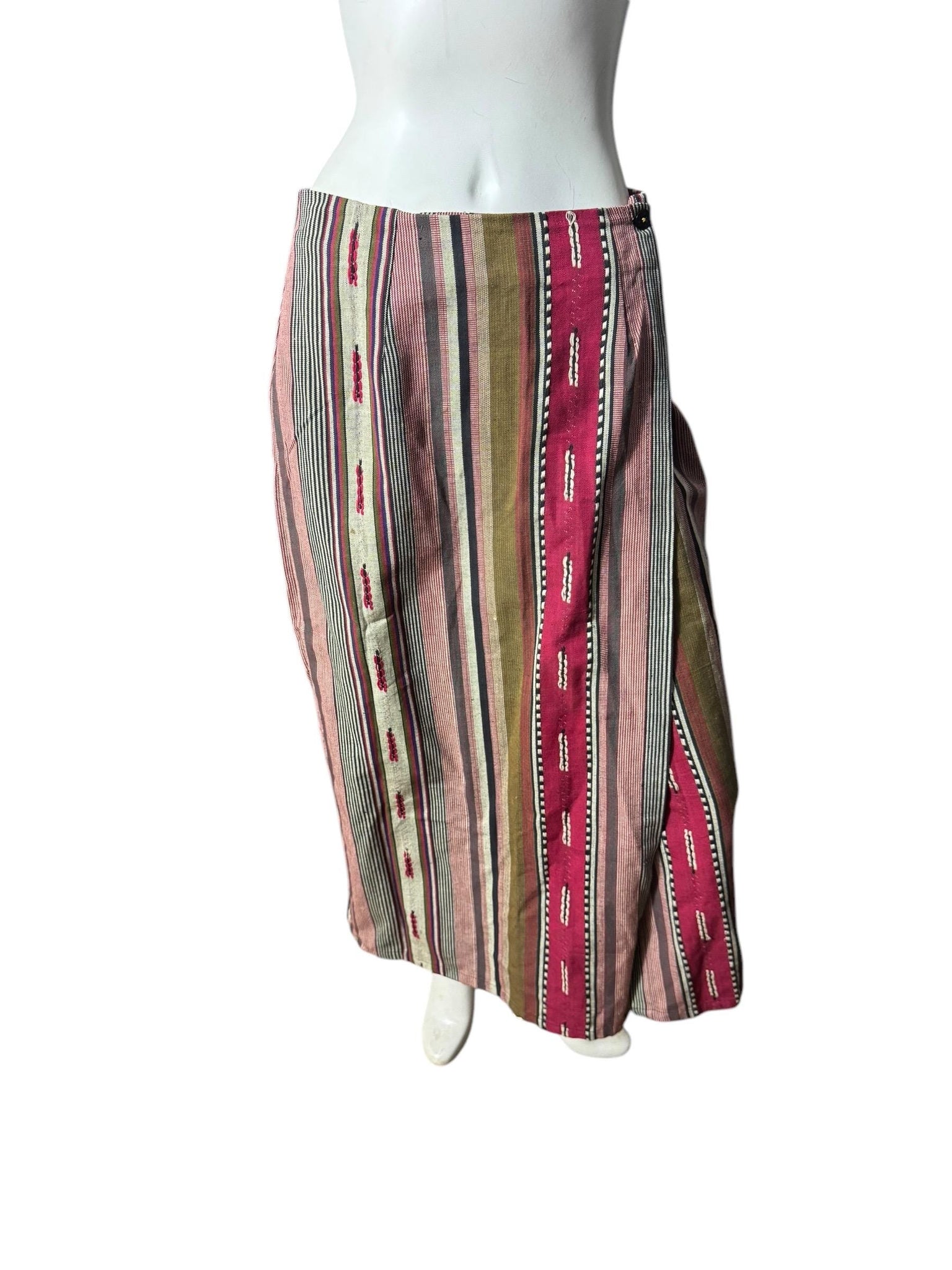 Vintage woven Southwestern wrap skirt S BE