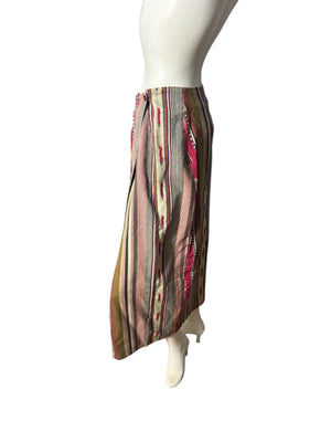 Vintage woven Southwestern wrap skirt S BE