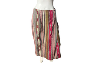 Vintage woven Southwestern wrap skirt S BE