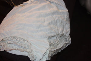 Vintage 50's High Waist White Sissy Lace Panties S