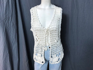Vintage crochet Kaktus vest one size