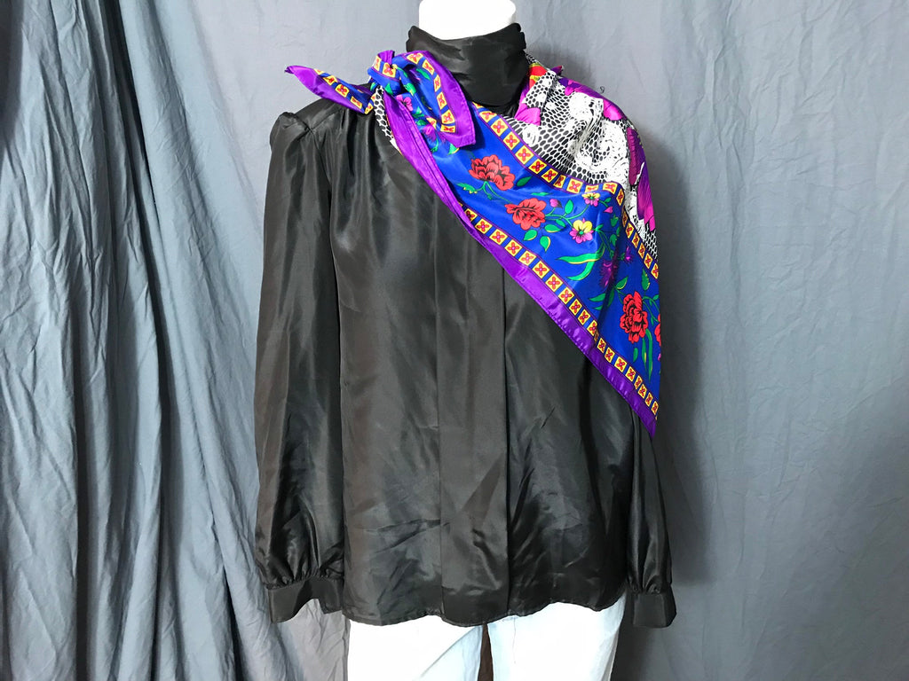 Vintage Gianna 1980’s scarf shirt 6 S M deadstock