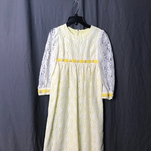 Vintage 1960’s long yellow boho kids dress
