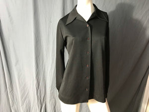 Vintage 1970’s black Jane Colby shirt L
