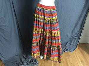 Vintage Willowbend long hippie tiered skirt M