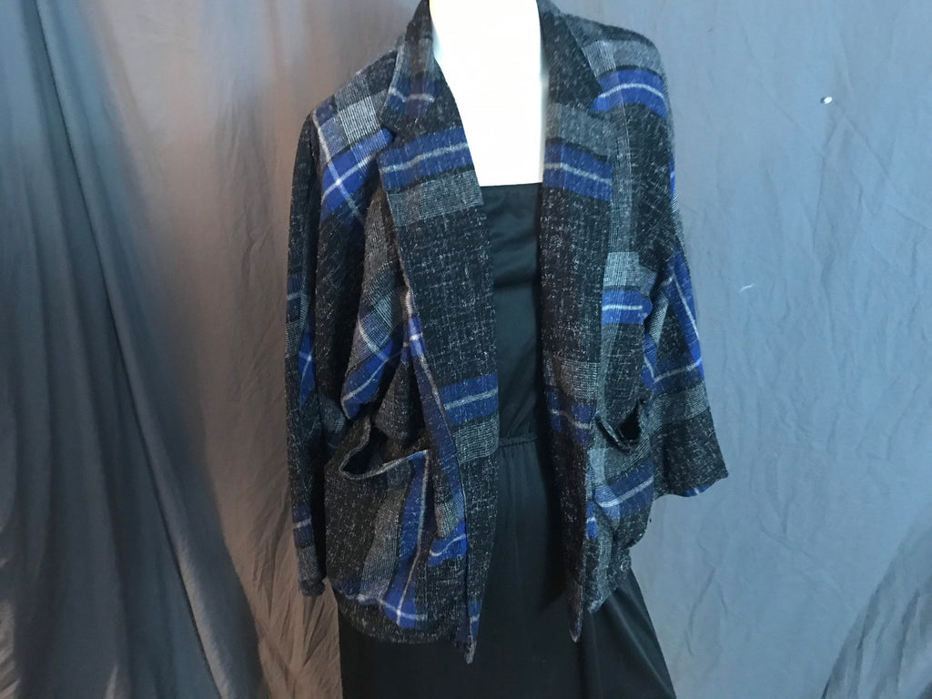 Vintage women’s 1980’s wool oversized plaid blazer M / L