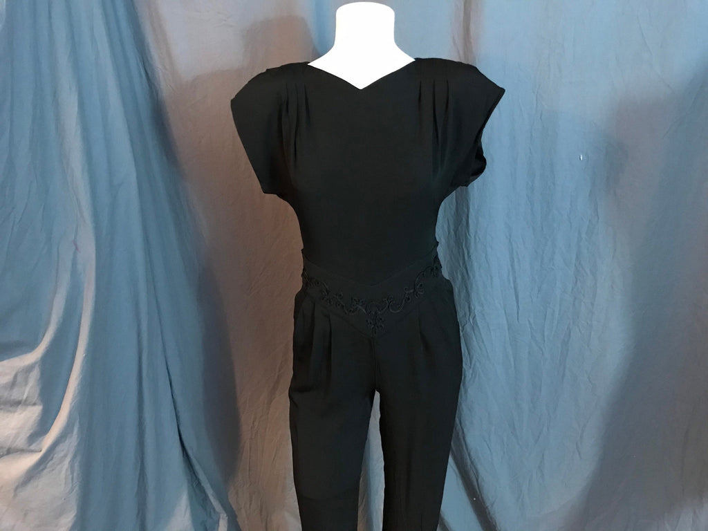 Vintage 1980’s black mod jumpsuit 4