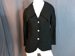 Vintage 1960’s black jacket rhinestone buttons M
