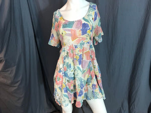 Vintage 1980’s Shok sheer floral babydoll dress L
