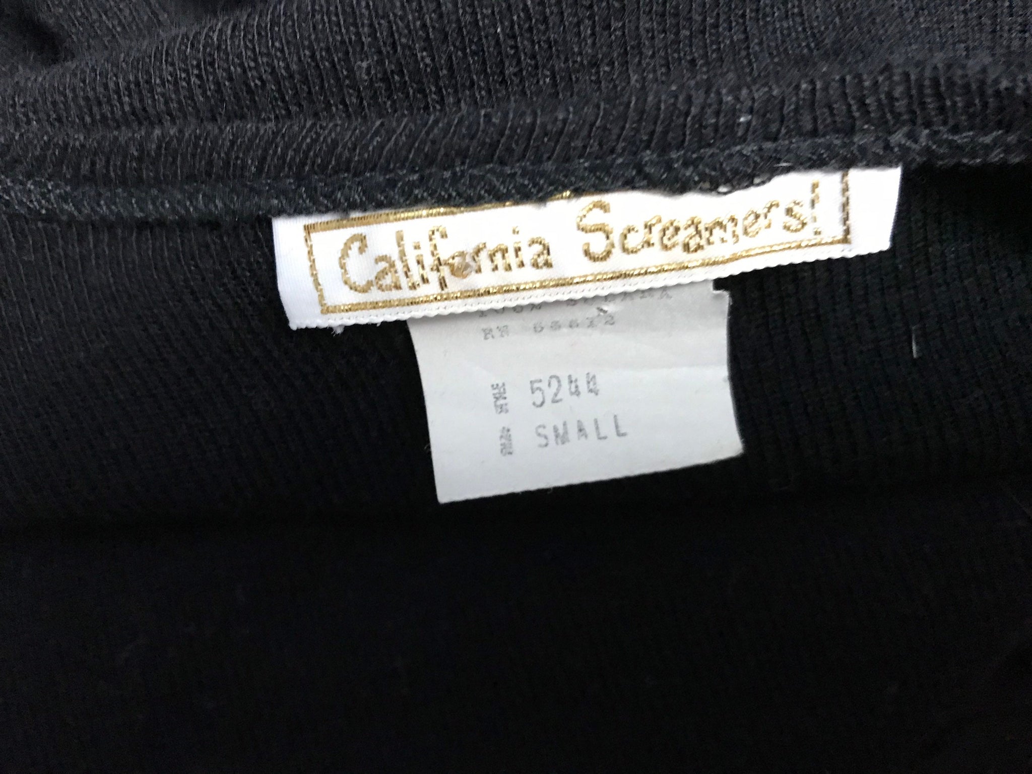 Vintage 1980’s California Screamers peplum dress S