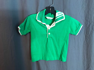 Vintage 1970’s green rugby kids polo shirt 4