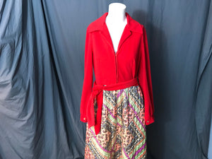 Vintage Evelyn Pearson quilted 1970’s dress M