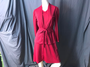 Vintage 1970’s maroon dress with matching jacket M