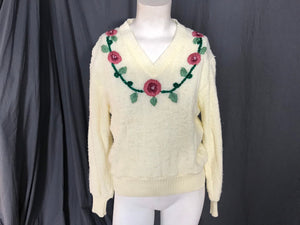 Vintage Wye Oaks 1970’s flower sweater M L
