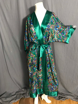 Vintage Victoria’s Secret green floral robe P/S
