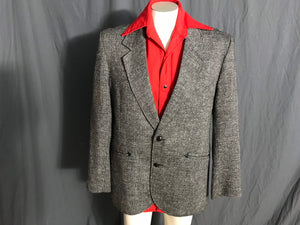 Vintage Pioneer Wear black & white western suit jacket 42 R