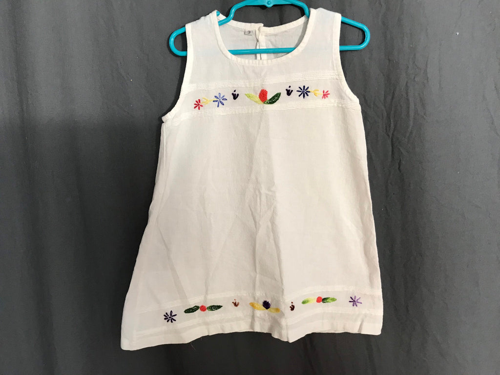 Vintage kids baby Mexican embroidered dress 3