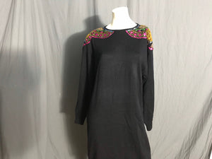 Vintage 1980’s Darian black sequin sweater dress L