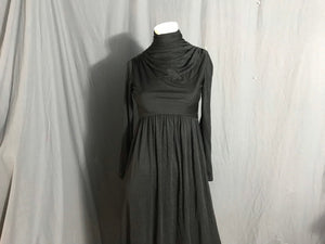 Vintage 1970’s long black Cirette maxi dress M
