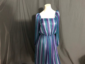 Vintage 1970’s sheer striped dress M L