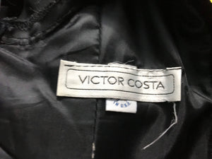 Vintage Victor Costa black 1980’s party dress M