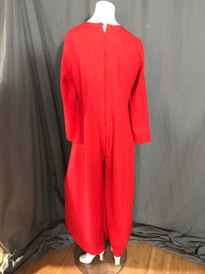 Vintage 1970’s red wide leg jumpsuit volup L