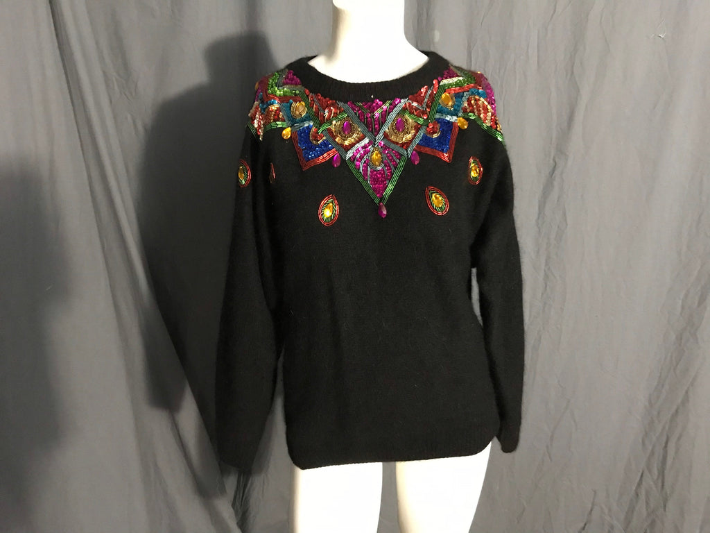 Vintage 1980’s In Charge embellished sweater S
