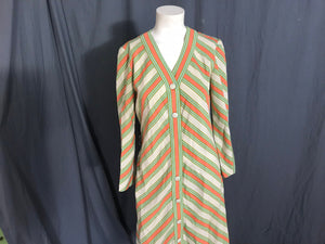 Vintage 1970’s chevron striped dress M L