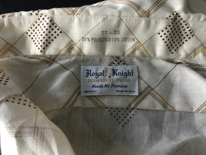 Vintage 1970’s Royal Knight button up shirt L 17-35