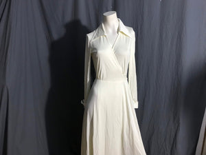 Vintage 1970’s off white Parade long wrap dress M