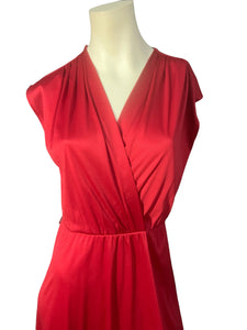Vintage 70's OOPs California red dress L
