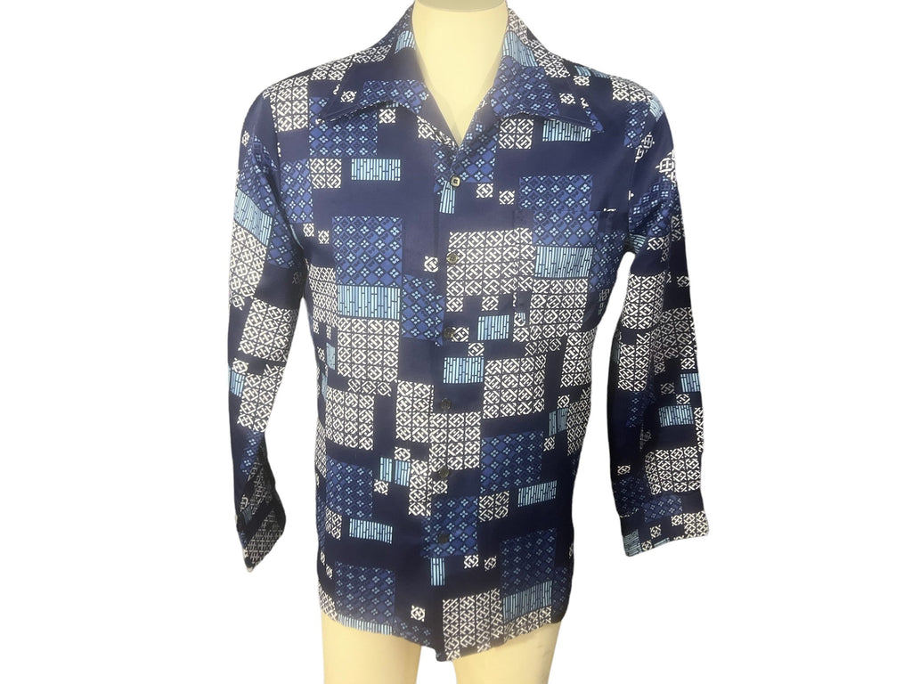Vintage 70's men's Belair shirt butterfly collar M