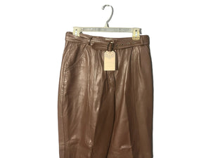 Vintage 80's brown leather pants Together 12