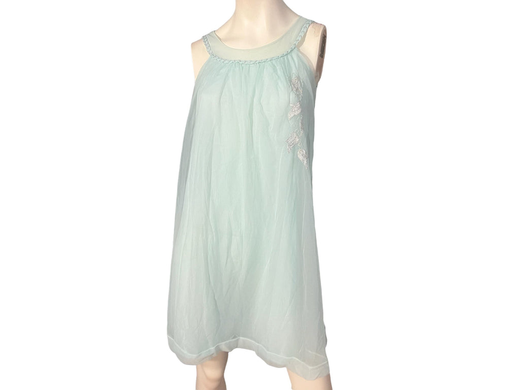 Vintage 1950's Yolanda Chiffon short nightgown lingerie S