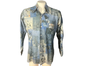 Vintage 70's men's bird shirt M