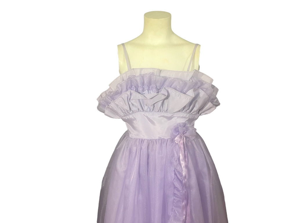 Vintage 80's purple party dress S
