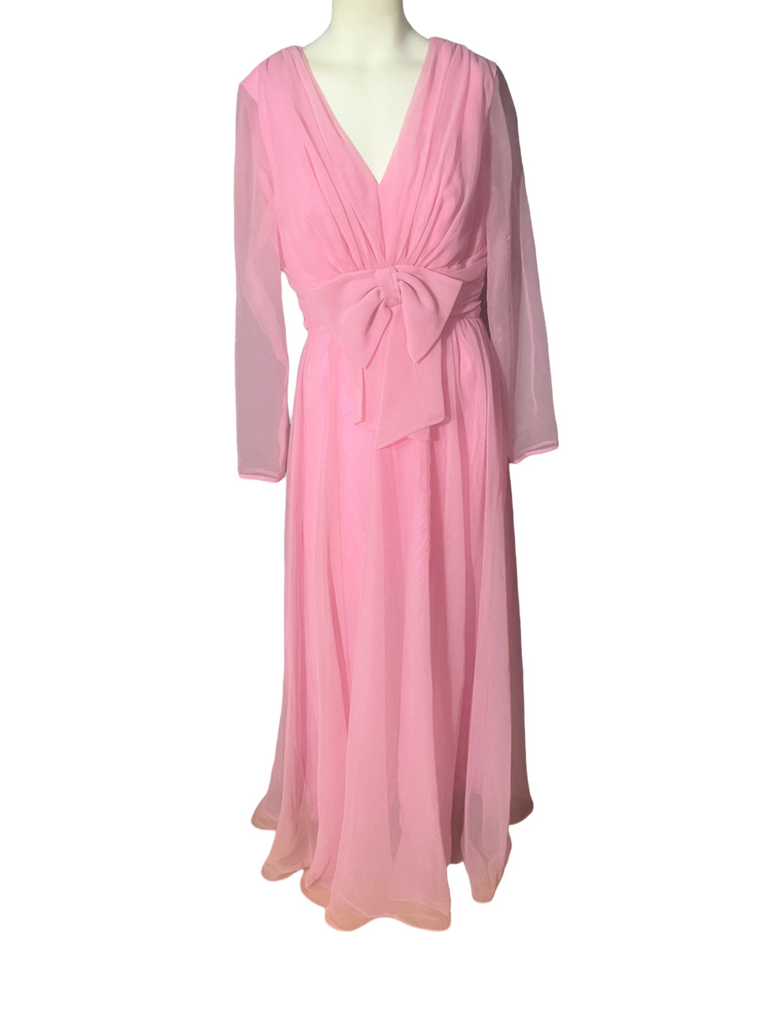 Vintage 60's Miss Elliette pink formal dress M