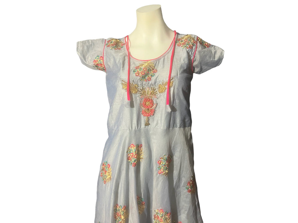 Vintage India embroidered long dress L