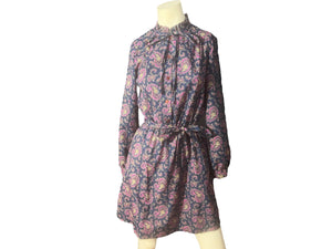 Vintage 80's mini paisley dress L 12