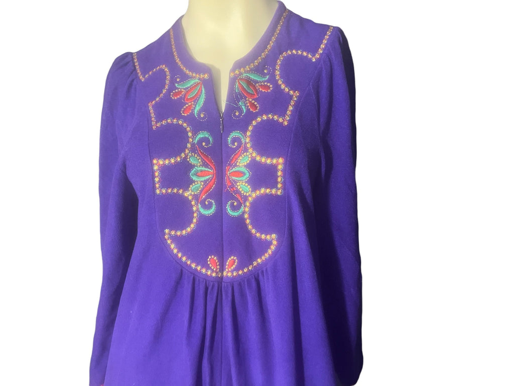 Vintage Vanity Fair purple Terry robe S