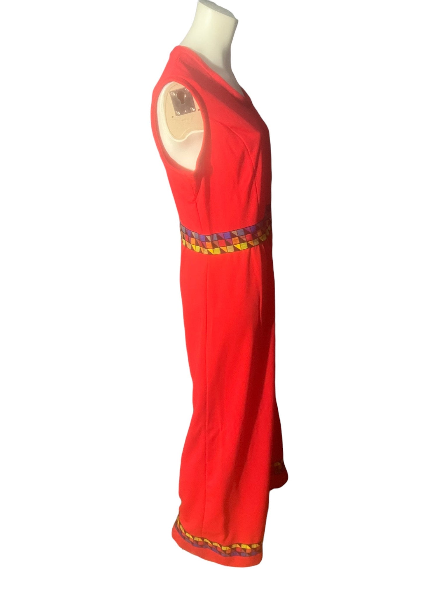 Vintage volup 70's Toni Todd red maxi dress XL