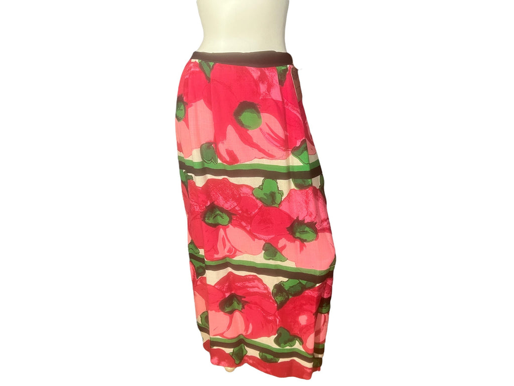 Vintage 70's bold floral skirt M