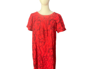Vintage 60's red Hawaiian dress La Rosa