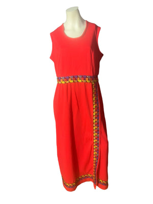 Vintage volup 70's Toni Todd red maxi dress XL