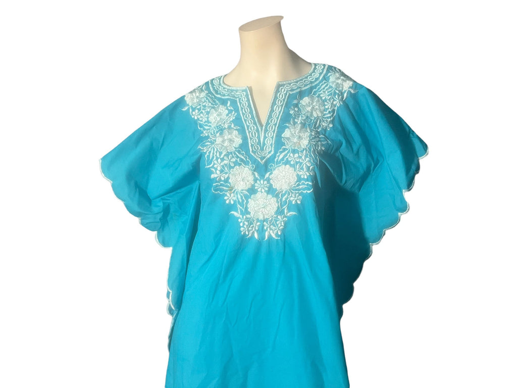 Vintage embroidered caftan dress S M