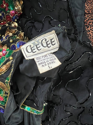 Vintage 80's Cee Cee bead & sequin dress L